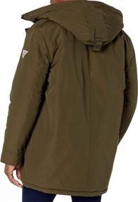 img 2 attached to GUESS Men's Heavyweight Hooded Parka Jacket: Ultimate Comfort with Removable Faux Fur Trim