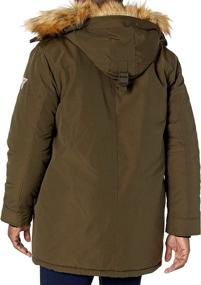 img 3 attached to GUESS Men's Heavyweight Hooded Parka Jacket: Ultimate Comfort with Removable Faux Fur Trim