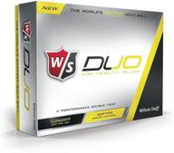 🏌️ wilson staff duo golf balls (12-pack): enhance your game with vibrant yellow balls logo
