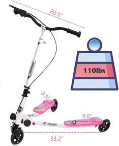 img 1 attached to Swing Wiggle Kick Scooter: Adjustable 🛴 3 Wheels Foldable Push for Kids 5+ Years