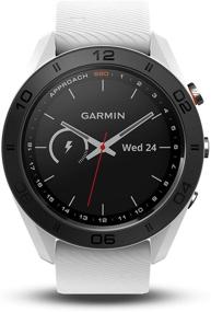 img 1 attached to ⌚ Восстановленные Garmin Approach S60: премиальные часы для гольфа с сенсорным экраном и полноцветными картами CourseView, белые