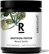 🌿 rawjuvenate adaptogen protein: stress relief vanilla supplement, 10 oz logo