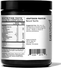 img 1 attached to 🌿 RAWJUVENATE Adaptogen Protein: Stress Relief Vanilla Supplement, 10 oz