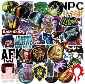 img 4 attached to 💣 50pcs World of Warcraft Stickers Decals for Laptop, Water Bottles, Computer, Skateboard, Luggage, Motorcycle, Car - Cool Bomb Design
