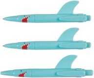 🦈 shark shaped pens: set of 12 party and school supplies - perfect for favors and giveaways! logo