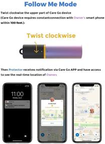 img 1 attached to Alphahom Care Go Personal Alarm - Smart Safety Device for Women, Girls, Kids, and Elderly - Emergency One-to-Many Alert, Real-time GPS Location via App - Grey (No Keychain)