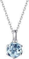 💎 agvana 14k solid white gold aquamarine pendant: perfect christmas gift for women logo