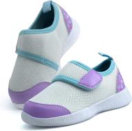 👟 yeskis toddler boys girls slip-on tennis shoes: comfortable lightweight mesh strap sneakers for little kids logo