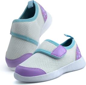 img 4 attached to 👟 YESKIS Toddler Boys Girls Slip-On Tennis Shoes: Comfortable Lightweight Mesh Strap Sneakers for Little Kids