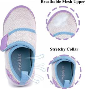 img 2 attached to 👟 YESKIS Toddler Boys Girls Slip-On Tennis Shoes: Comfortable Lightweight Mesh Strap Sneakers for Little Kids