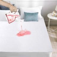 🛌 viewstar водонепроницаемый матрасный чехол для кровати queen | дышащая охлаждающая поверхность из хлопка | бесшумный и стиральный матрацный чехол | 18-дюймовый карман | размер queen (60" x 80") логотип
