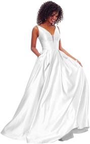 img 4 attached to 👰 Exquisite Beaded Wedding Dress with Pockets for Fashionable Women - Zhongde Women's Clothing