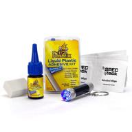 flashfix liquid plastic uv adhesive: ultra-fast bonding and curing in seconds! ideal for all materials - complete uv glue and plastic welding kit logo