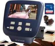 📷 zonoz fs-five digital film & slide scanner: convert 35mm, 126, 110, super 8 & 8mm negatives & slides to jpeg with 5-inch lcd & 16gb sd card logo