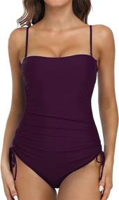 img 3 attached to Mycoco Vintage Swimsuits Swimwear Slimming