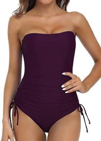 img 4 attached to Mycoco Vintage Swimsuits Swimwear Slimming