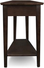 img 4 attached to 🪑 Leick Home 10074-CH Угловой столик для кресла с полкой: Стильная и функциональная мебель шоколадного дуба