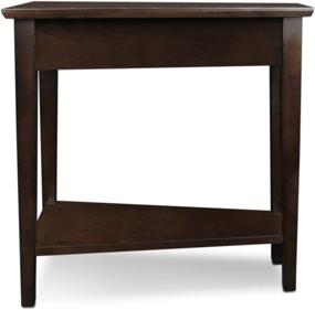 img 2 attached to 🪑 Leick Home 10074-CH Recliner Wedge Table with Shelf: Stylish and Functional Chocolate Oak Furniture