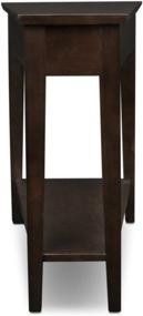 img 3 attached to 🪑 Leick Home 10074-CH Угловой столик для кресла с полкой: Стильная и функциональная мебель шоколадного дуба