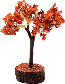 img 1 attached to 🌳 Enhance Energy Flow and Luck with 8-10 Inch Carnelian Chakra Stones Reiki Healing Tree