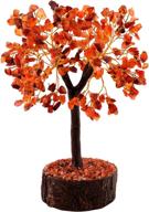 🌳 enhance energy flow and luck with 8-10 inch carnelian chakra stones reiki healing tree logo