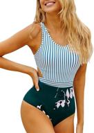 🌺 molybell floral print cutout racerback high waisted monokini zip up one piece swimsuits for women bathing suit logo