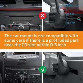 img 2 attached to 📱 CD Slot Car Phone Holder with Air Vent Clip Mount - Compatible with iPhone 11 Pro Max, Galaxy S10 and More