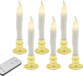img 4 attached to Flameless Operated Flickering Candlesticks Batteries