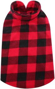 img 3 attached to 🐶 Kuoser Stretch Dog Fleece Vest: Cozy Plaid Sweater for Small Dogs & Cats, Winter Dog Clothes with Leash Hole