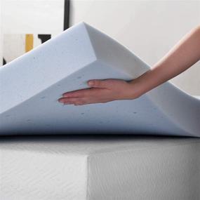 img 3 attached to 💤 LUCID Queen 4 Inch Gel Memory Foam Mattress Topper - Ventilated Design for Ultimate Plush Comfort
