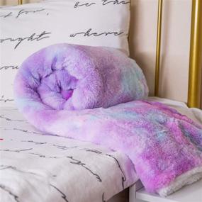 img 2 attached to 🛋️ STAOLENE Faux Fur Throw Blankets: Luxurious Decorative Throws for Cozy Living Rooms, Sofas, and Beds in Pink Purple (51"x63")