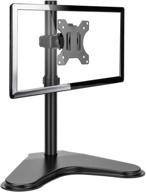 🖥️ huanuo single monitor stand – full motion free standing desk mount riser for 13-32 inch screens with height adjustment, tilt, swivel, and rotation logo