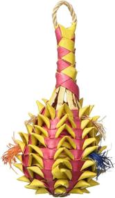 img 1 attached to 🍍 Pineapple Foraging Toy by Planet Pleasures: Boost Your Bird's Enrichment