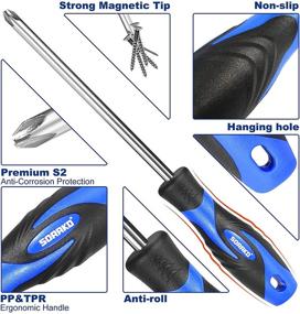 img 2 attached to 🔧 Набор отверток SORAKO из 51 предмета - многоцелевой магнитный набор отверток в чехле для ремонта дома, улучшения, ремесла - идеальный мужской подарок.