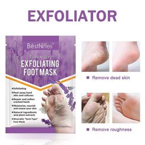 img 1 attached to 👣 Natural Lavender Foot Peeling Mask - Exfoliating Booties to Soften Calluses - Achieve Baby-Soft Feet in Just 7 Days