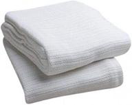 🛏️ elivo 100% cotton hospital thermal blankets - breathable, overheating prevention - soft, comfortable and warm - machine washable - 3 pack logo