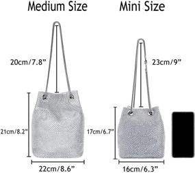 img 2 attached to 💎 Sparkling Rhinestone Crystal Clutch: Elegant Mini Evening Bags for Party, Prom, Wedding - Small Shoulder Cross-body Purses for Women