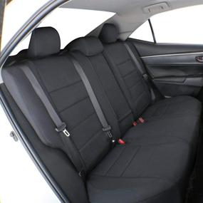 img 2 attached to EKR Neoprene Car Seat Covers: Custom Fit for Nissan Sentra SV,SR,S (2013-2019) - Black Neoprene