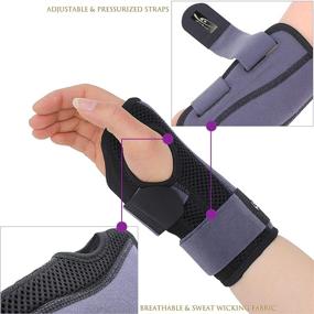 img 2 attached to 🤲 Wrist Support Brace: HiRui Splinted Wrist Brace for Men, Women, and Kids