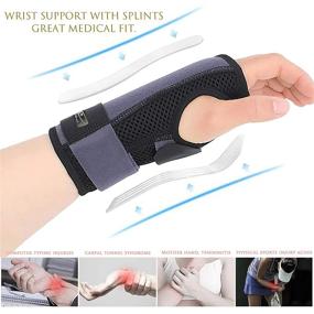 img 3 attached to 🤲 Wrist Support Brace: HiRui Splinted Wrist Brace for Men, Women, and Kids