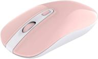 cimetech bat bright pink wireless mouse: 2.4g slim cordless ergonomic optical for laptop, desktop, macbook - less noise with nano receiver logo