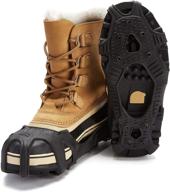 icetrax v3 hex winter ice grips for shoes and boots - snow and ice cleats with stayon toe, reflective heel логотип