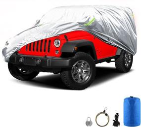 img 4 attached to 🚗 Custom All-Weather Car Cover for Jeep Wrangler CJ, YJ, TJ, JL & JK 1996-2020 - AL4X4 Outdoor Car Protection