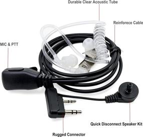 img 3 attached to 20 Pack Retevis Kenwood PUXING Baofeng UV5R UV82 UV5R 888S 777S H777 Radio ABC GOOD Efg 2 Pin Earpiece Covert Air Acoustic Tube Retevis PTT MIC in-Ear Headset