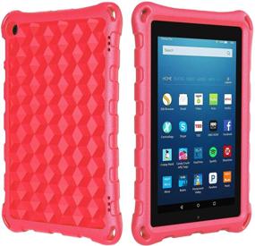 img 4 attached to 🧸 Red Ubearkk Kids Case for 7 inch Tablet (2019/2017/2015 Release), Shock Proof & Light Weight Tablet Case for Kids