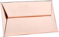 bysummer markfran розовое золото металлический конвертный клатч-сумочка для вечерних мероприятий на свадьбе или коктейльной вечеринке. логотип
