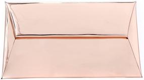 img 3 attached to BYSUMMER MARKFRAN Rose Gold Metallic Envelope Clutch Evening Purse Handbag for Wedding Cocktail Party