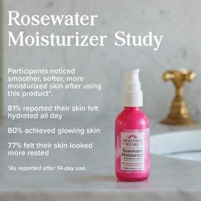 img 2 attached to Heritage Store Rosewater Moisturizer: Hyaluronic Acid & Niacinamide Gel Cream for Dry to Combination Skin (2oz) - Vegan Formula