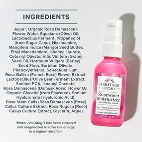 img 1 attached to Heritage Store Rosewater Moisturizer: Hyaluronic Acid & Niacinamide Gel Cream for Dry to Combination Skin (2oz) - Vegan Formula