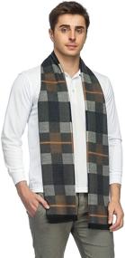 img 4 attached to 🧣 Stay Cozy in Style: Men's Classic Cashmere Winter Scarf - Top-Notch Men's Accessory in Scarves